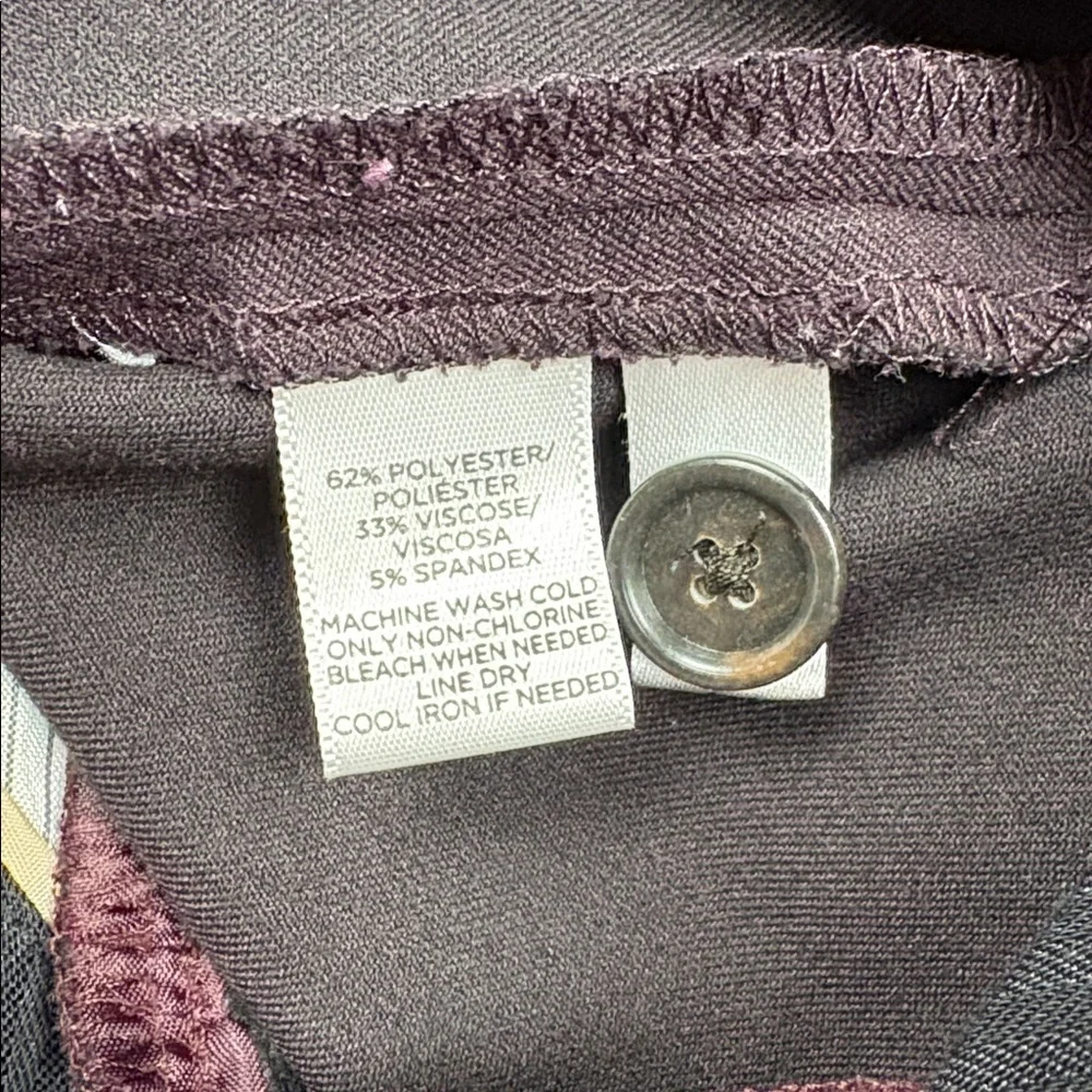 Ann Taylor LOFT Julie Mid-Rise Bootcut Trouser Pant Career Stretch Plum 6 - Picture 8 of 8